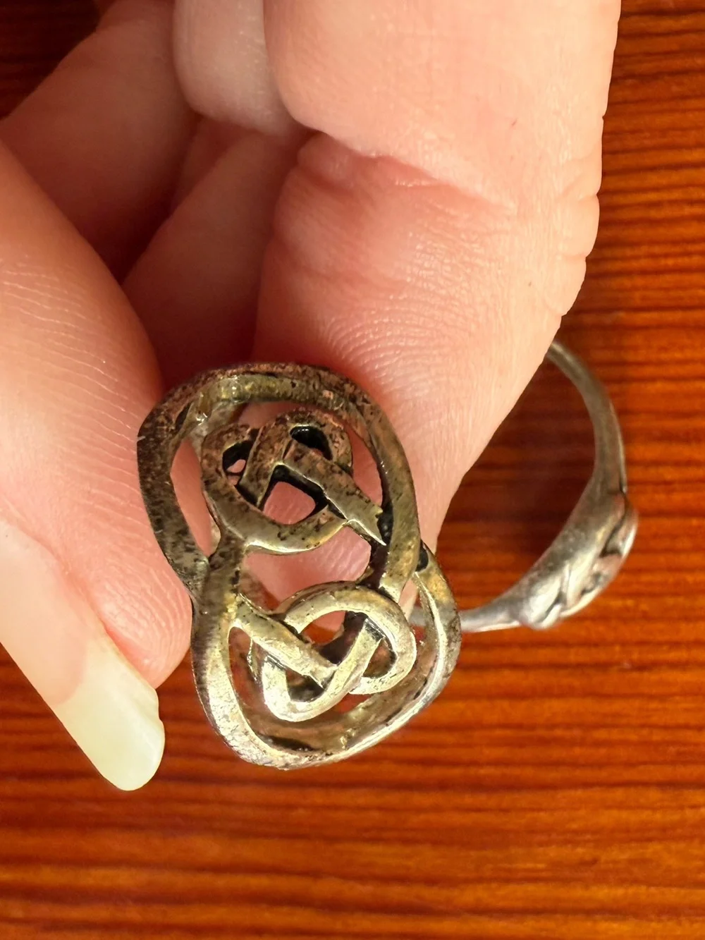 Celtic knot ring set, Celtic knots, vintage rings
